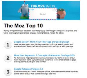 5 ejemplos de curación de contenidos: Moz 5 ejemplos de curación de contenidos: Moz