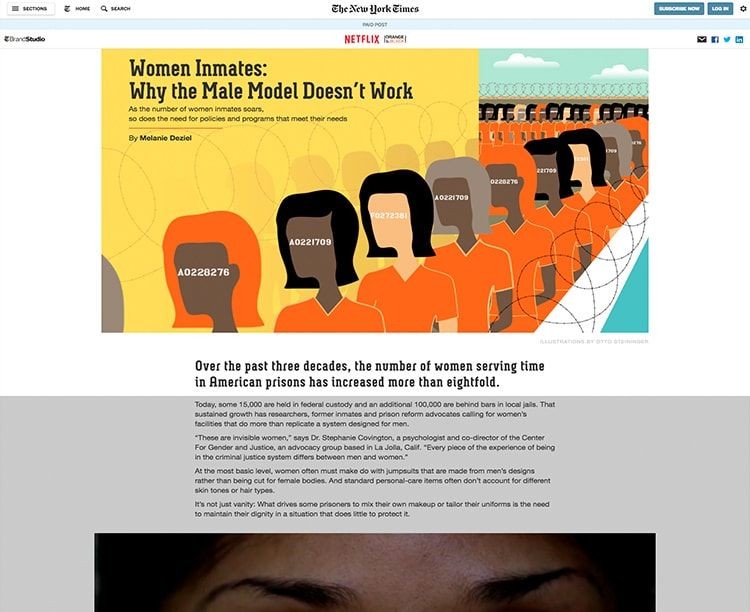 ejemplos de branded content en The New York Times Ejemplos de publicidad nativa para proyectar tu web