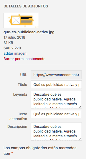 Atributos ALT en WordPress Atributos ALT en WordPress